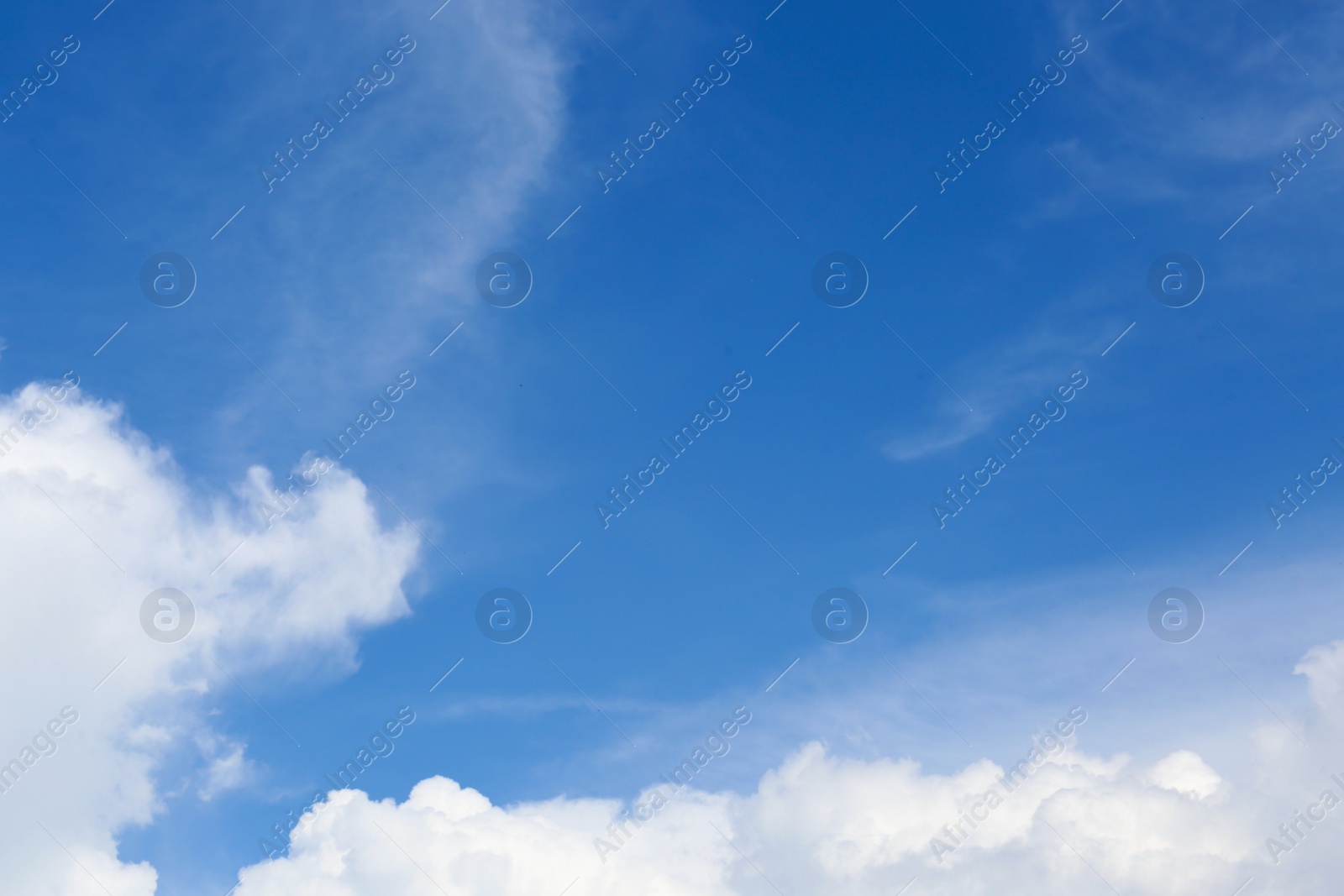 Photo of Picturesque view of beautiful blue sky with fluffy clouds