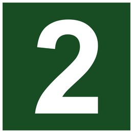 International Maritime Organization (IMO) sign, illustration. Number "2"