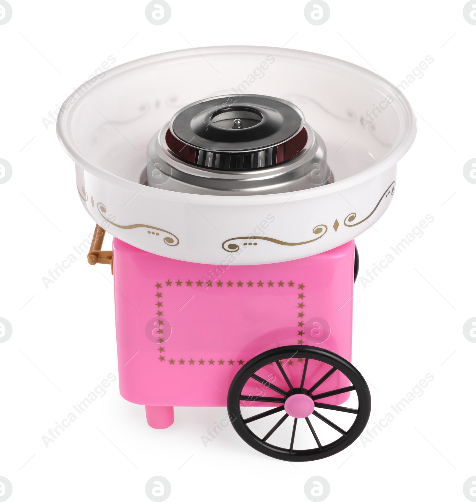 Photo of Portable candy cotton machine isolated on white