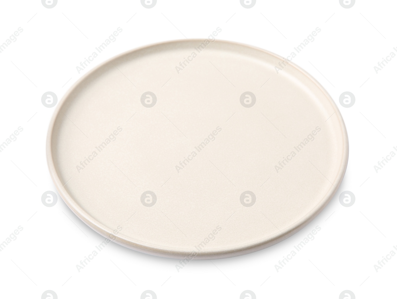 Photo of Beautiful ceramic plate isolated on white. Cooking utensil