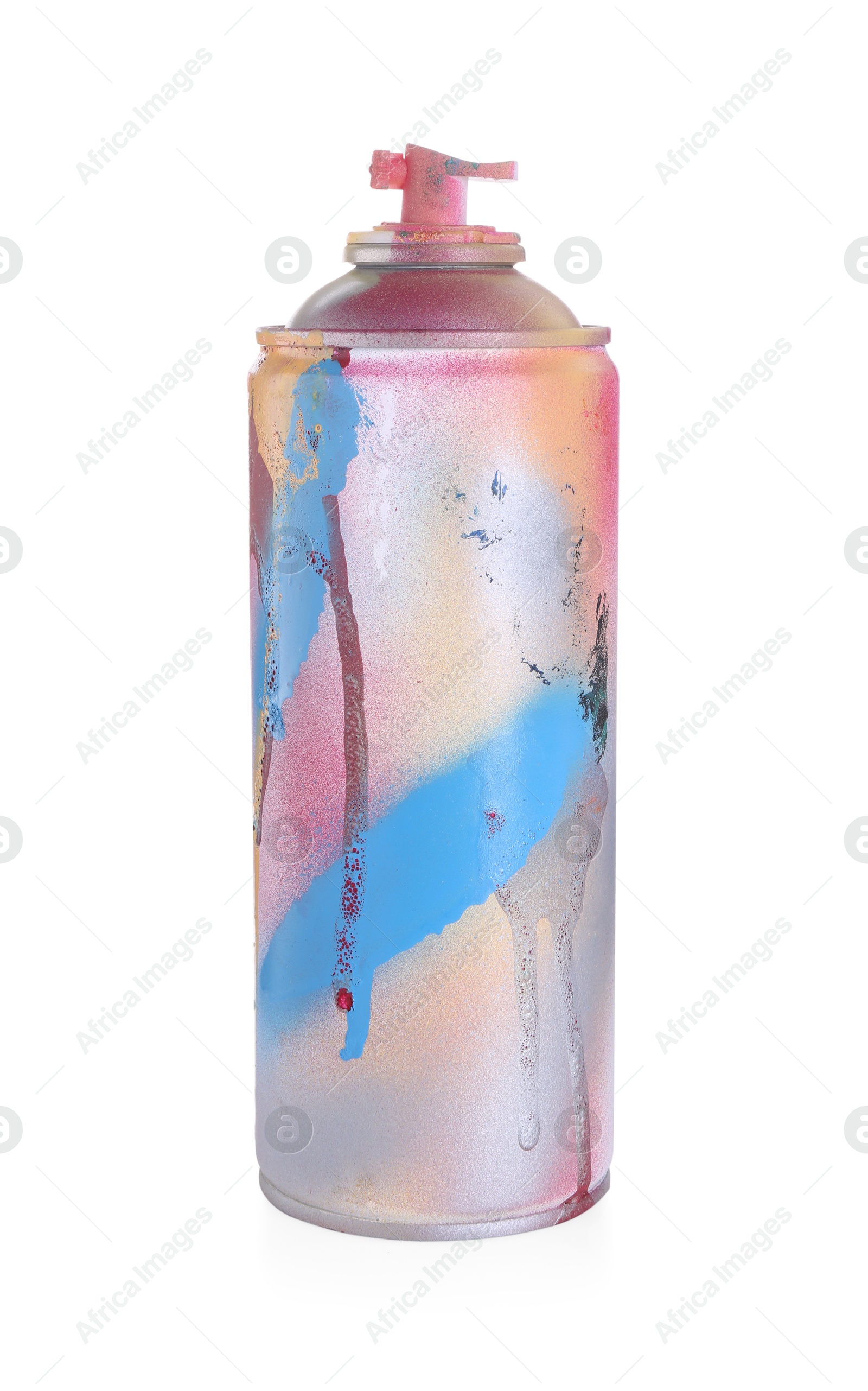 Photo of One can of bright spray paint isolated on white