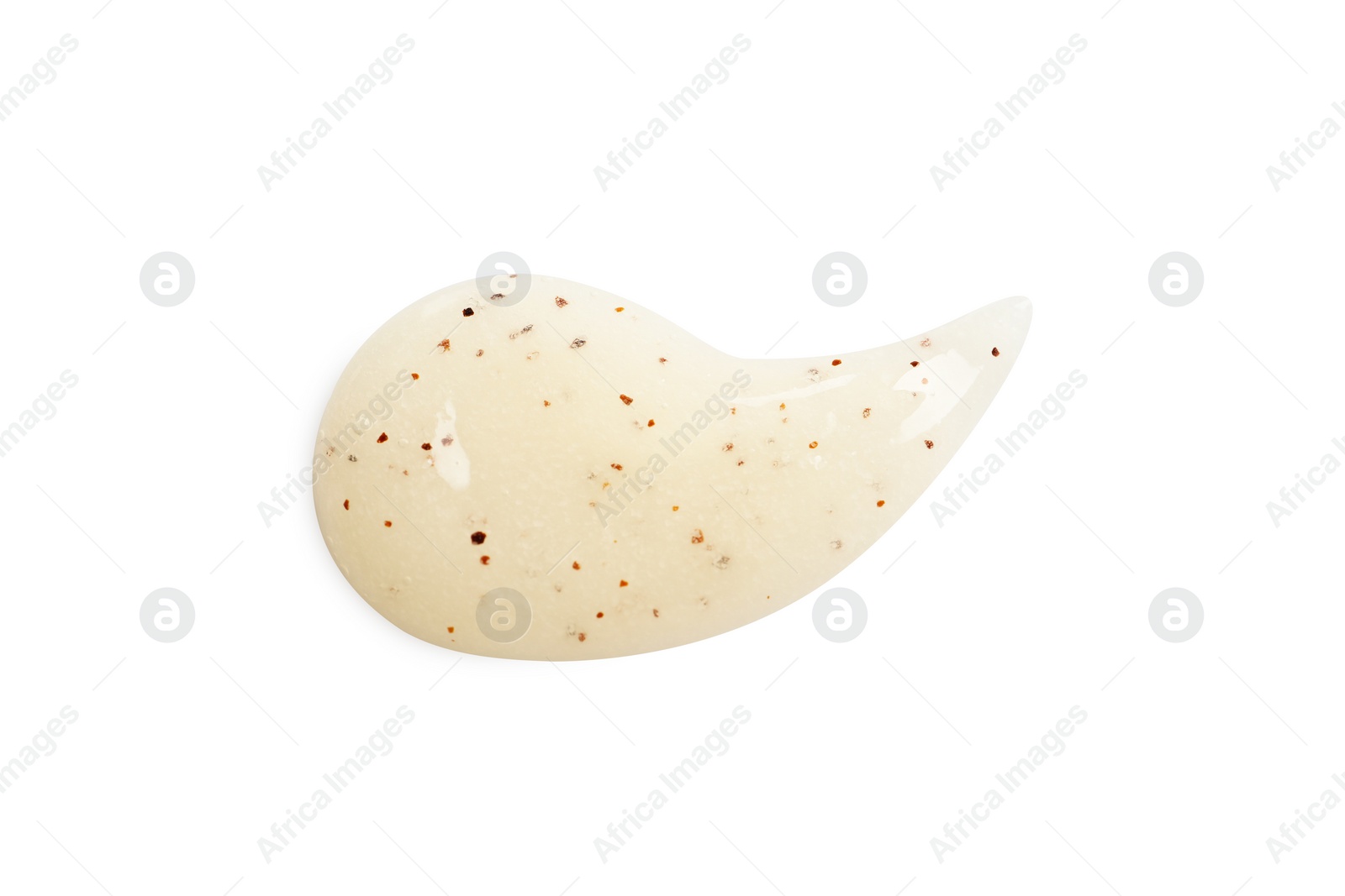 Photo of Sample of natural scrub isolated on white, top view