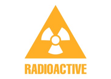 Illustration of Radioactive sign isolated on white. Hazard symbol