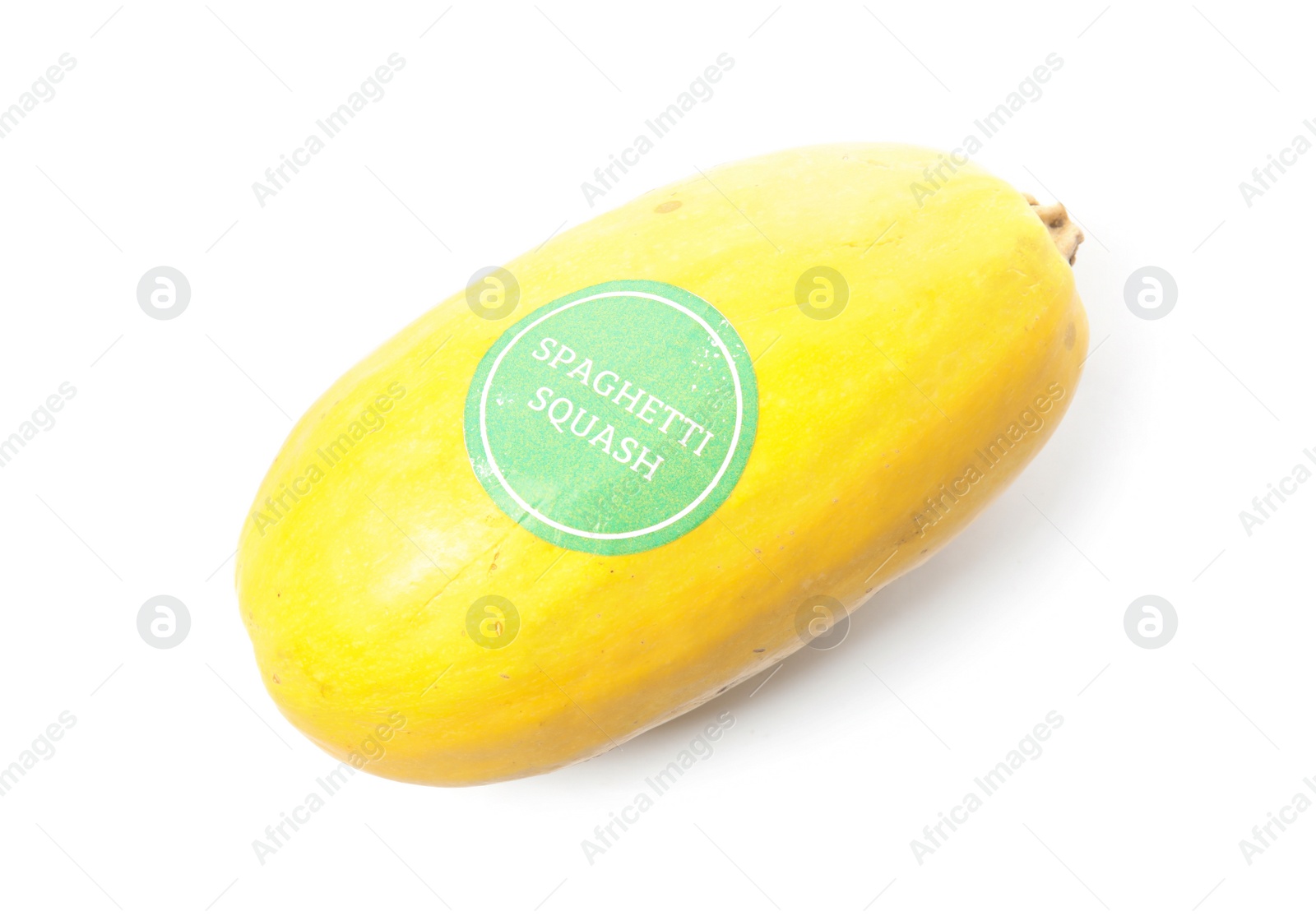 Photo of Whole ripe spaghetti squash on white background