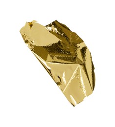 Photo of Piece of edible gold leaf isolated on white