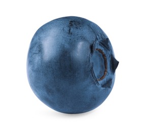One ripe tasty blueberry isolated on white