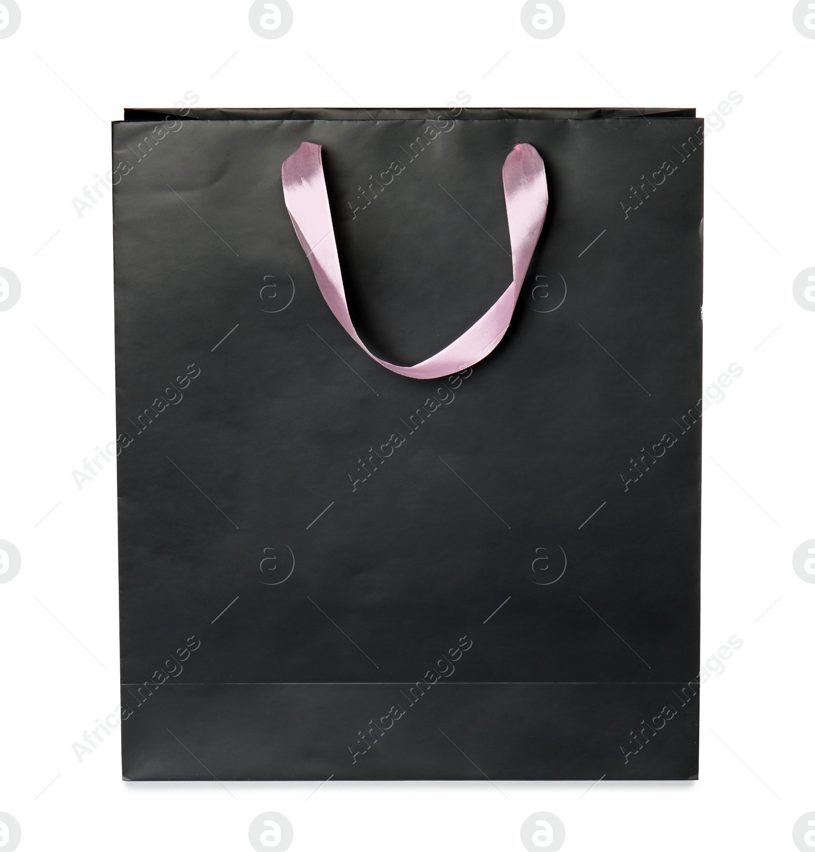 Photo of Paper shopping bag isolated on white. Mock up for design