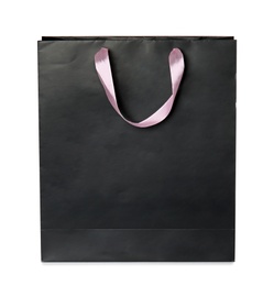 Paper shopping bag isolated on white. Mock up for design