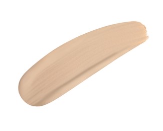 Swatch of liquid skin foundation isolated on white