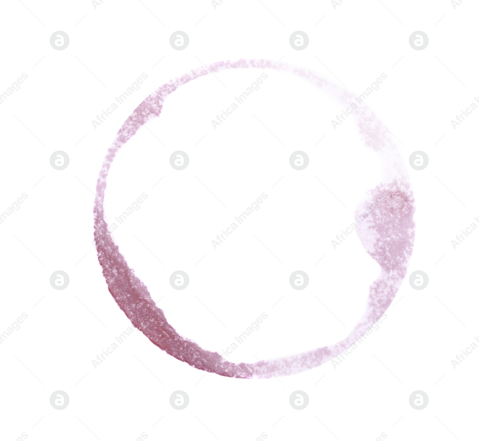 Photo of Wine ring on white background, top view