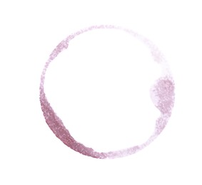 Wine ring on white background, top view