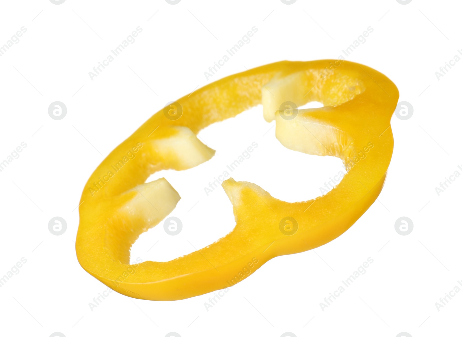 Photo of Slice of bell pepper for burger isolated on white