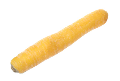 Photo of Fresh raw yellow carrot isolated on white