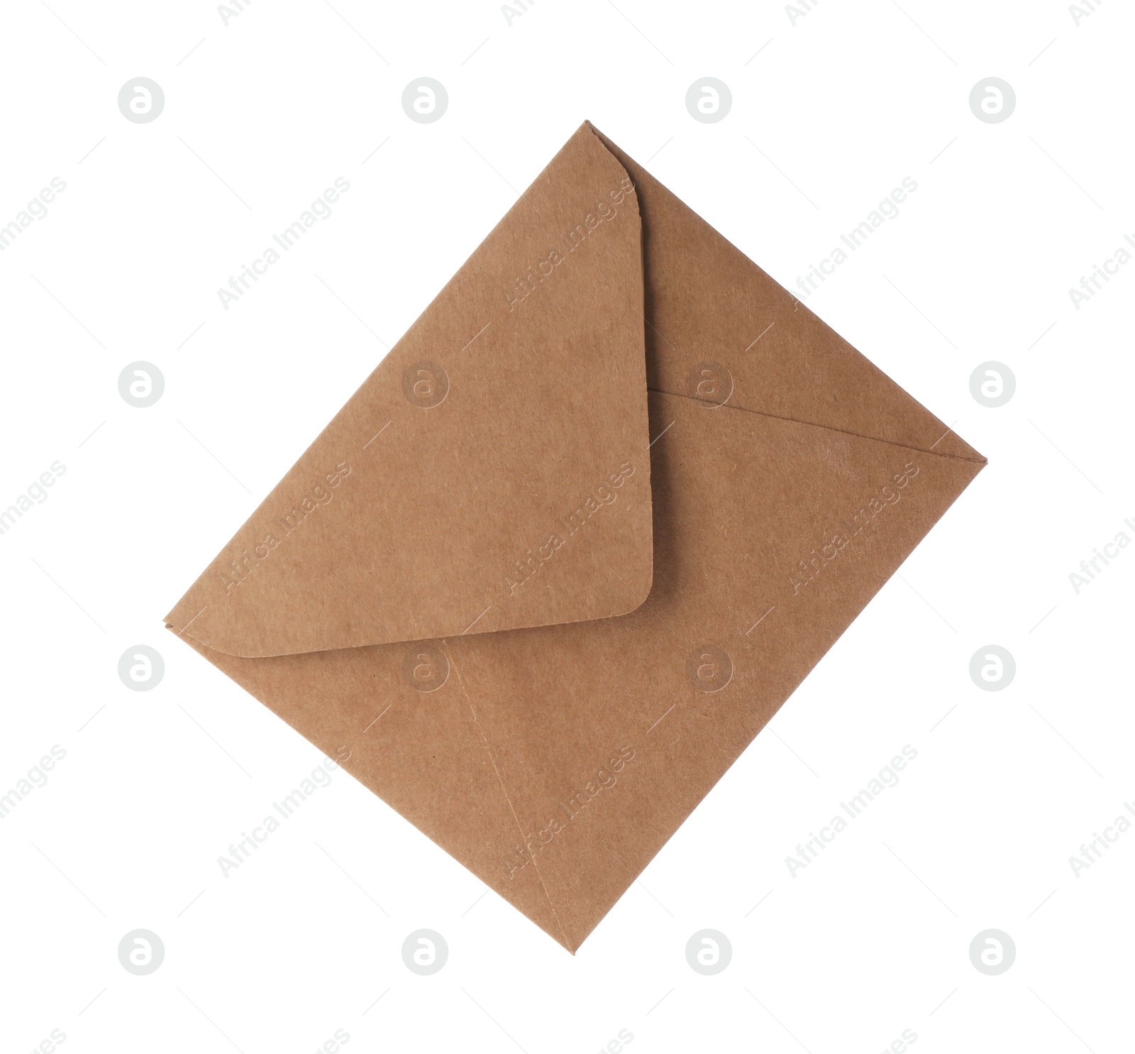 Photo of Brown paper envelope isolated on white. Mail service