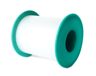Photo of Medical sticking plaster roll isolated on white