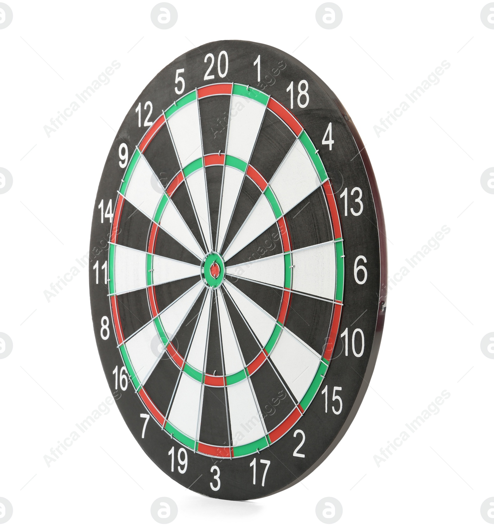 Photo of New empty dart board isolated on white