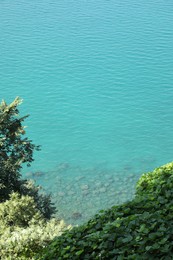Photo of Picturesque view of green hills and sea