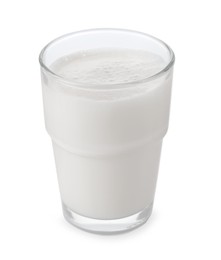 Photo of Glass of fresh milk isolated on white