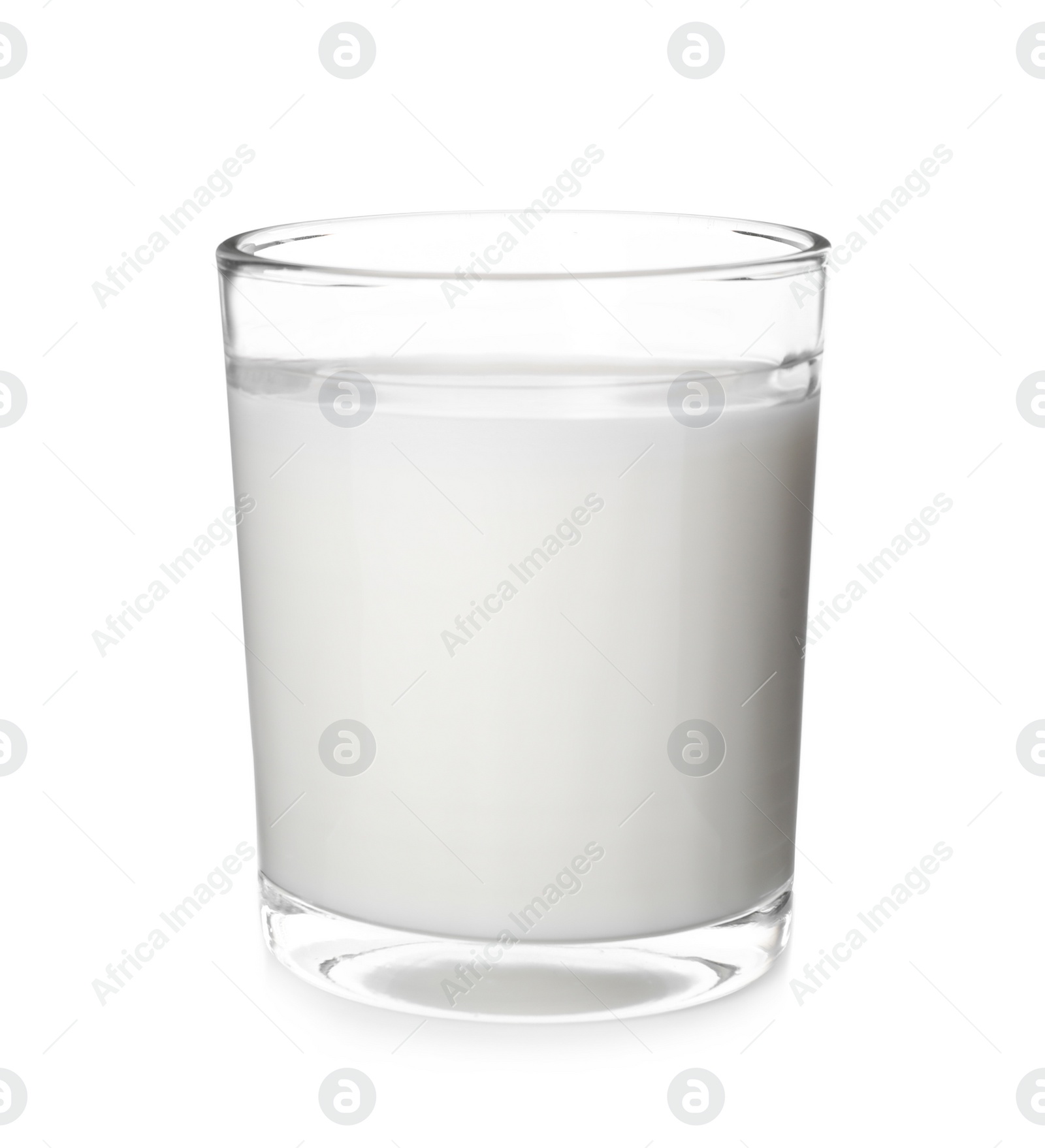 Photo of Glass with fresh milk isolated on white