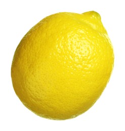 Fresh lemon isolated on white. Citrus fruit