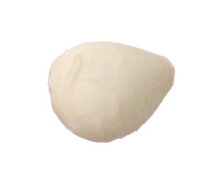 Photo of One ball of mozzarella cheese isolated on white