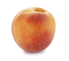 Fresh sweet peach on white background