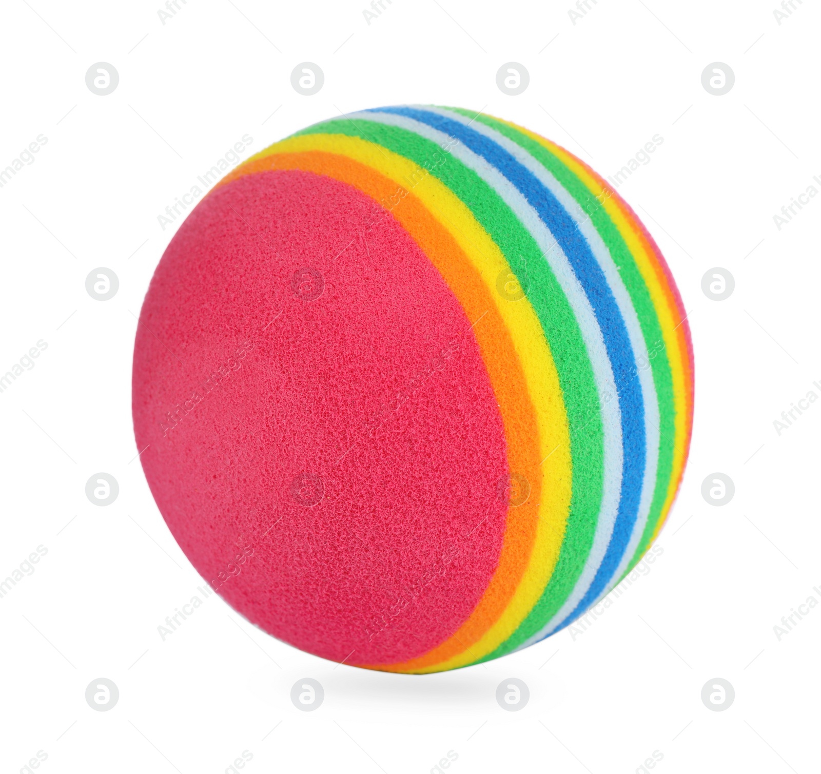 Photo of Colorful ball toy for pet isolated on white