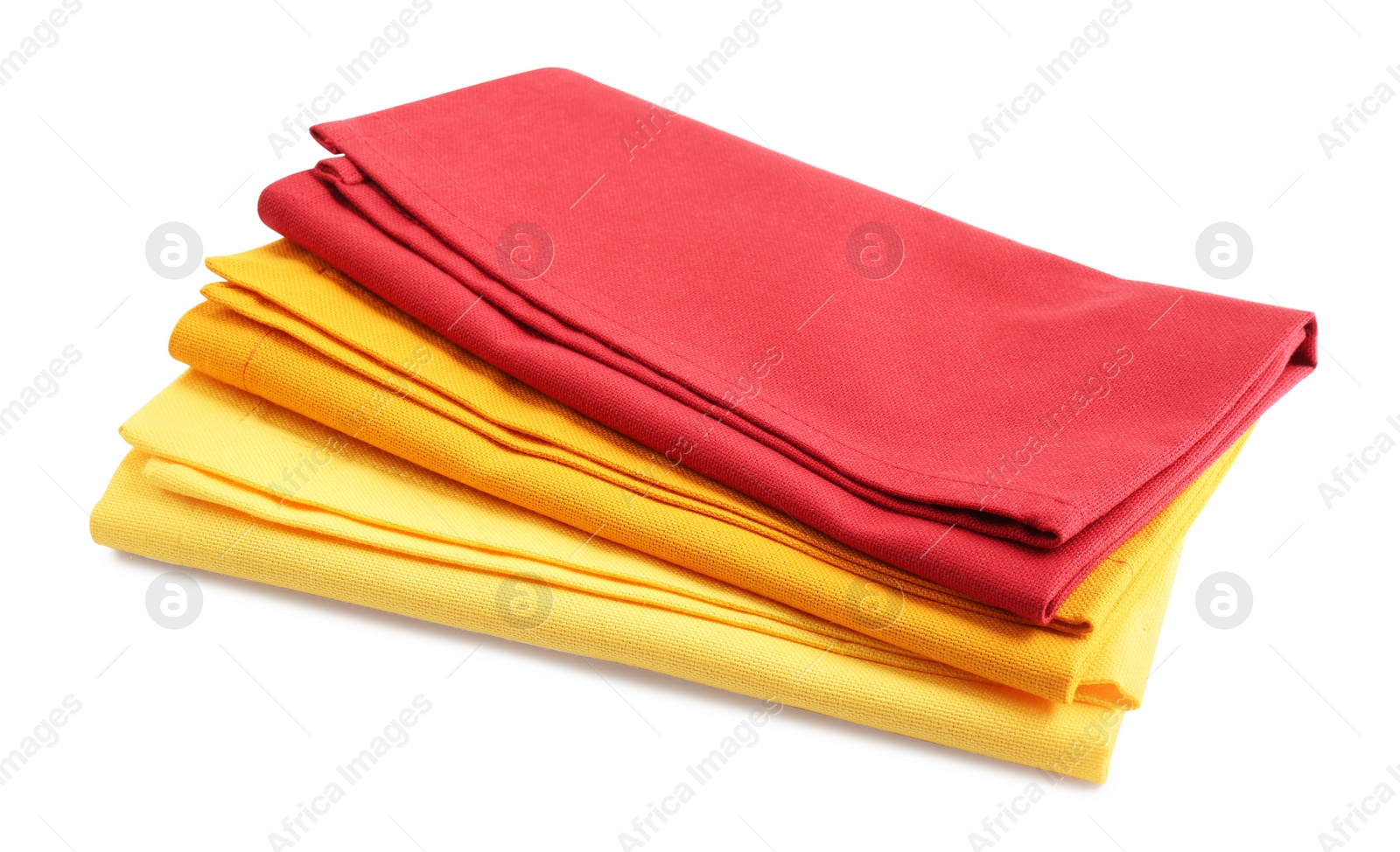 Photo of Fabric napkins for table setting isolated on white