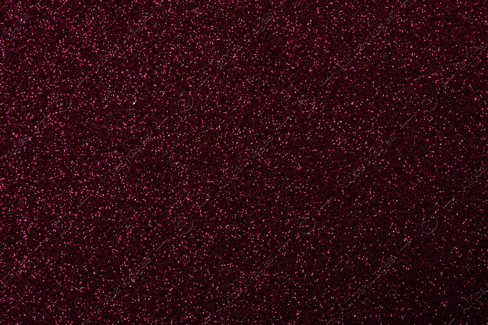 Photo of Beautiful shiny burgundy glitter as background, closeup