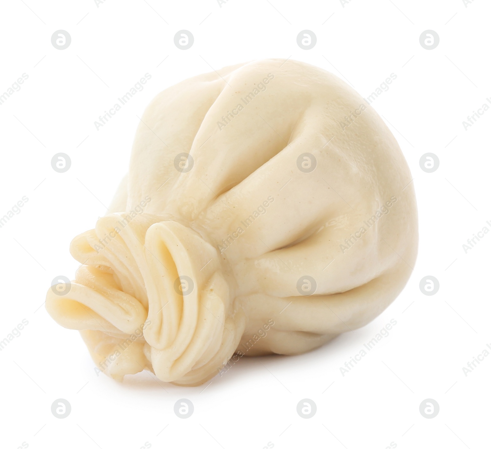 Photo of Boiled dumpling with tasty filling isolated on white