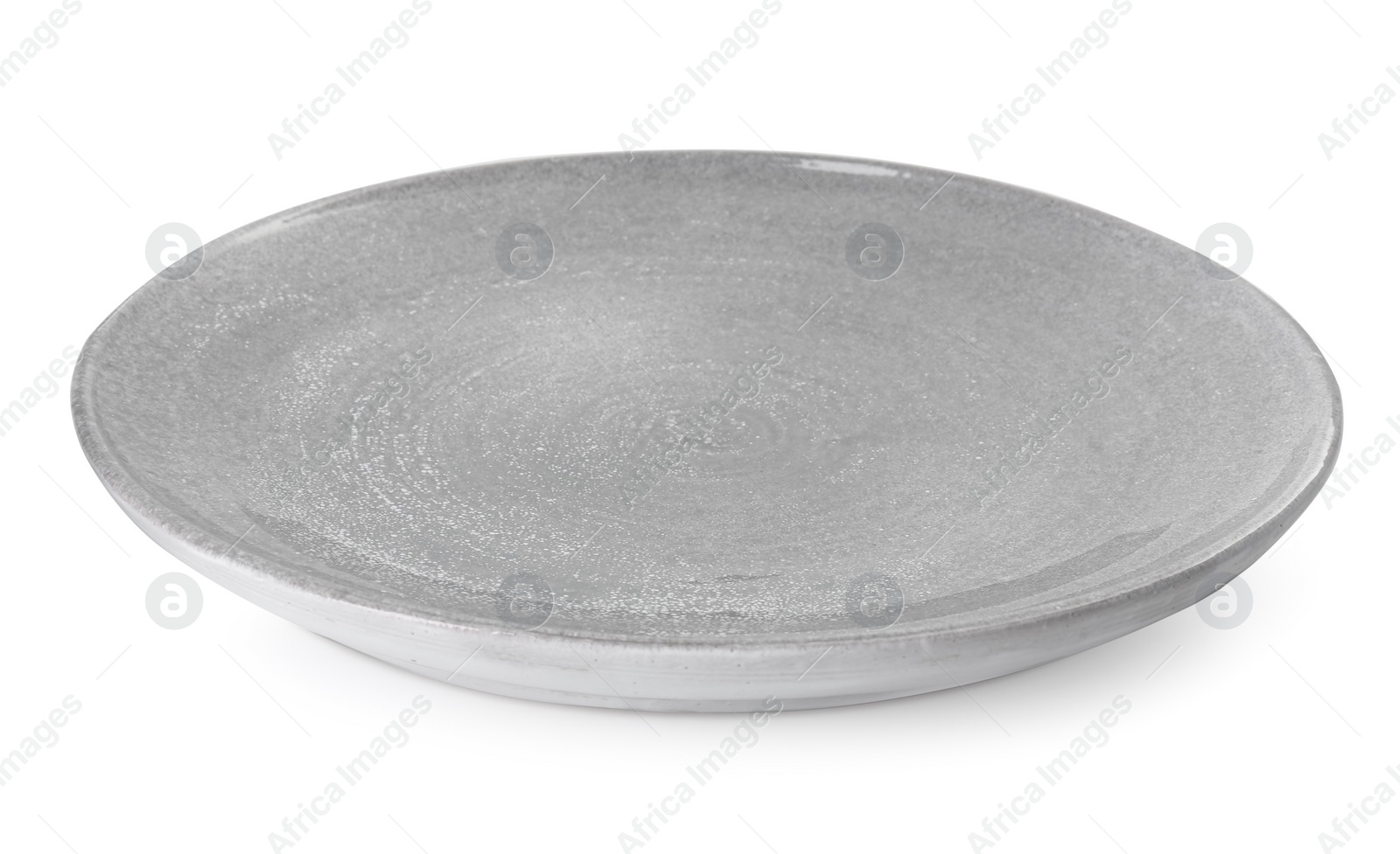 Photo of One clean ceramic plate isolated on white