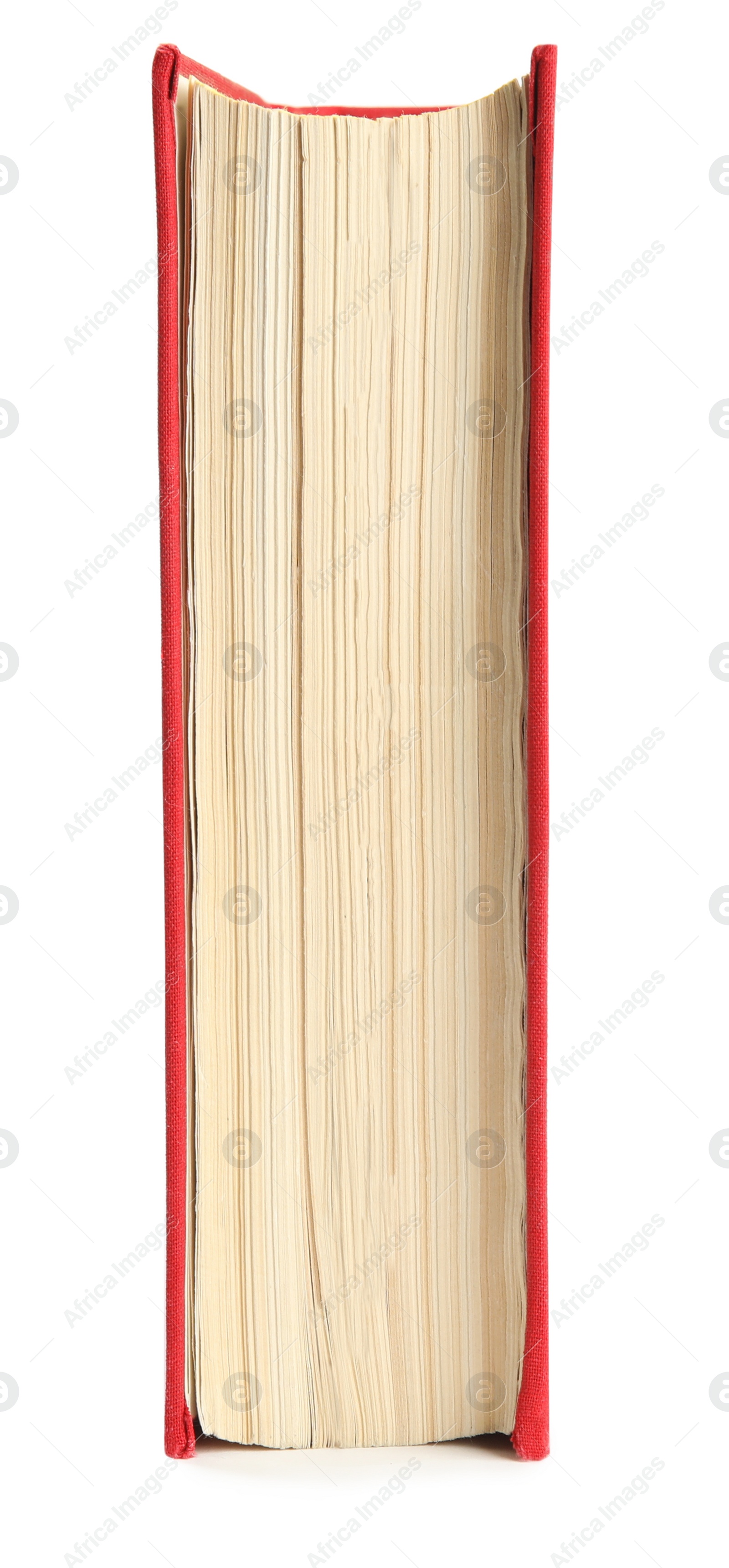 Photo of Book with hard cover isolated on white