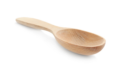 Wooden spoon isolated on white. Cooking utensil