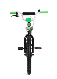 Photo of Modern child bicycle on white background