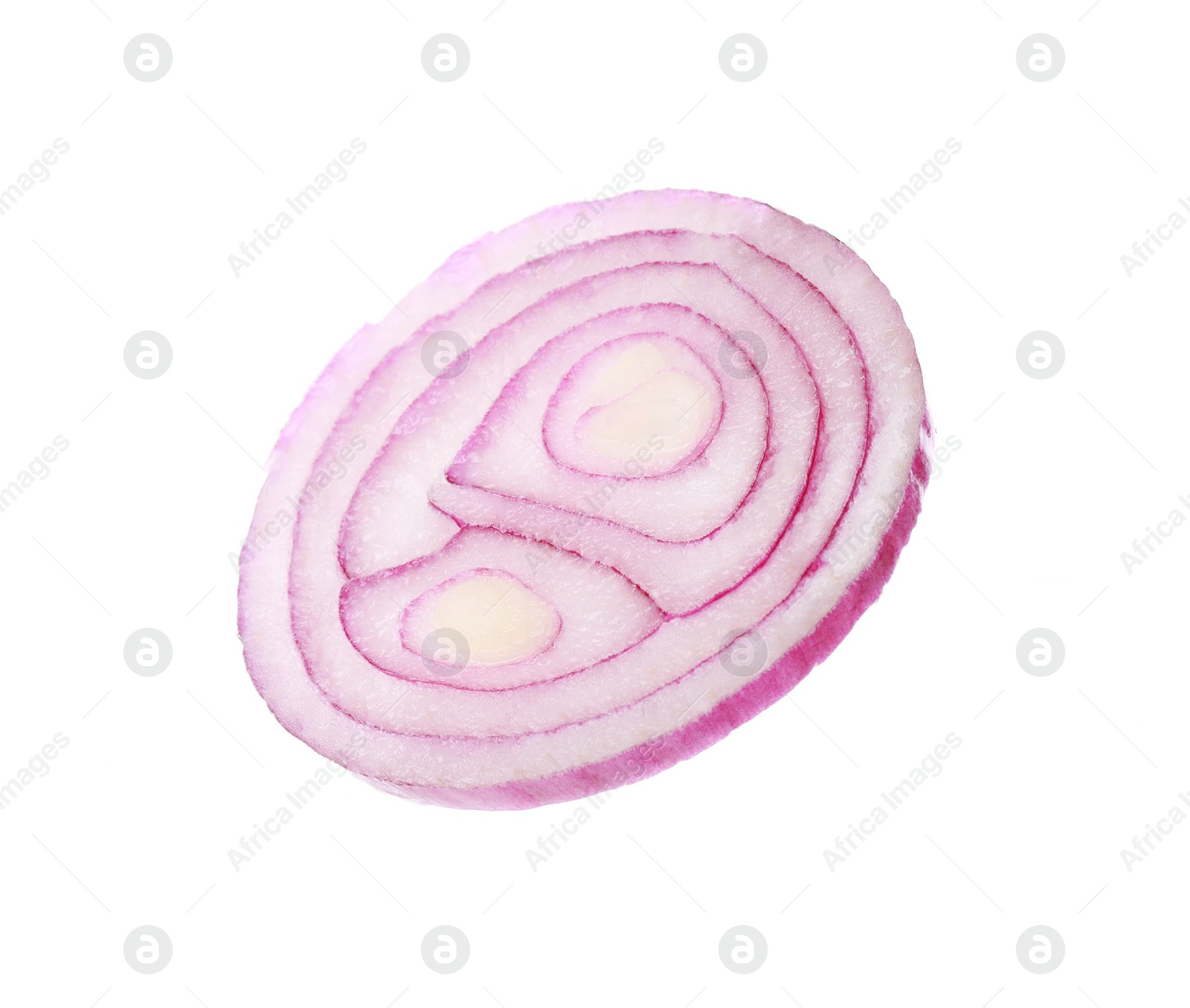 Photo of Slice of onion for burger isolated on white