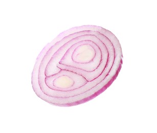 Slice of onion for burger isolated on white