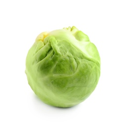 Photo of Fresh tasty Brussels sprout on white background