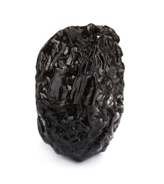 One sweet dried prune isolated on white