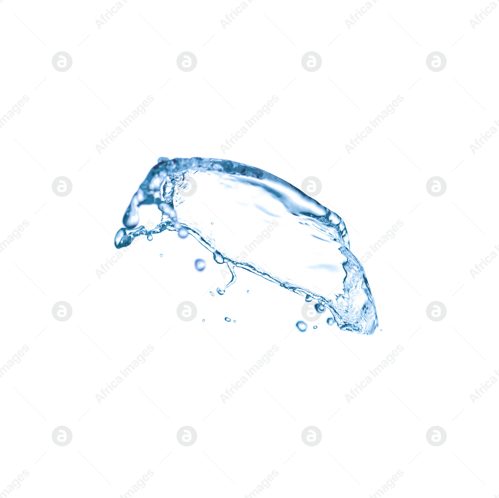 Photo of Abstract splash of water on white background