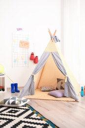 Play tent for child in modern room