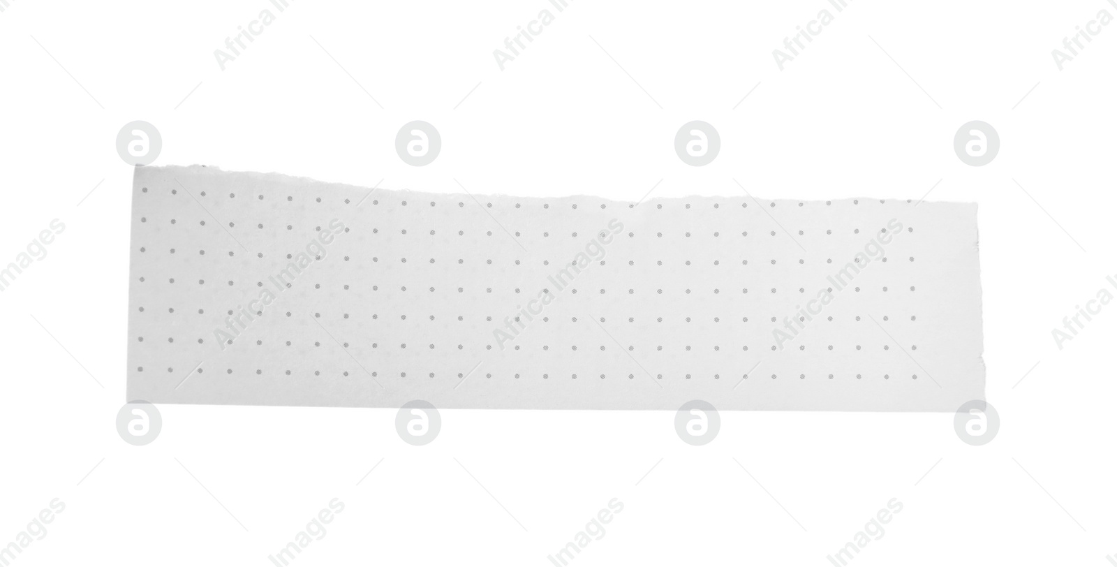 Photo of Piece of blank notebook paper isolated on white. Space for design