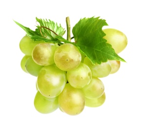 Fresh ripe juicy grapes isolated on white