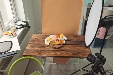 Photo of Photo studio with professional equipment for shooting food