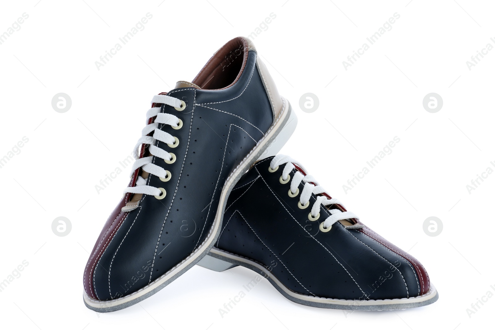 Photo of Pair of bowling shoes isolated on white