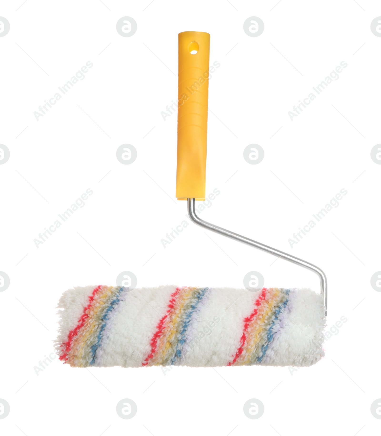 Photo of New paint roller brush isolated on white