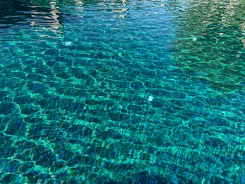 Photo of Clear water with ripples in outdoor swimming pool