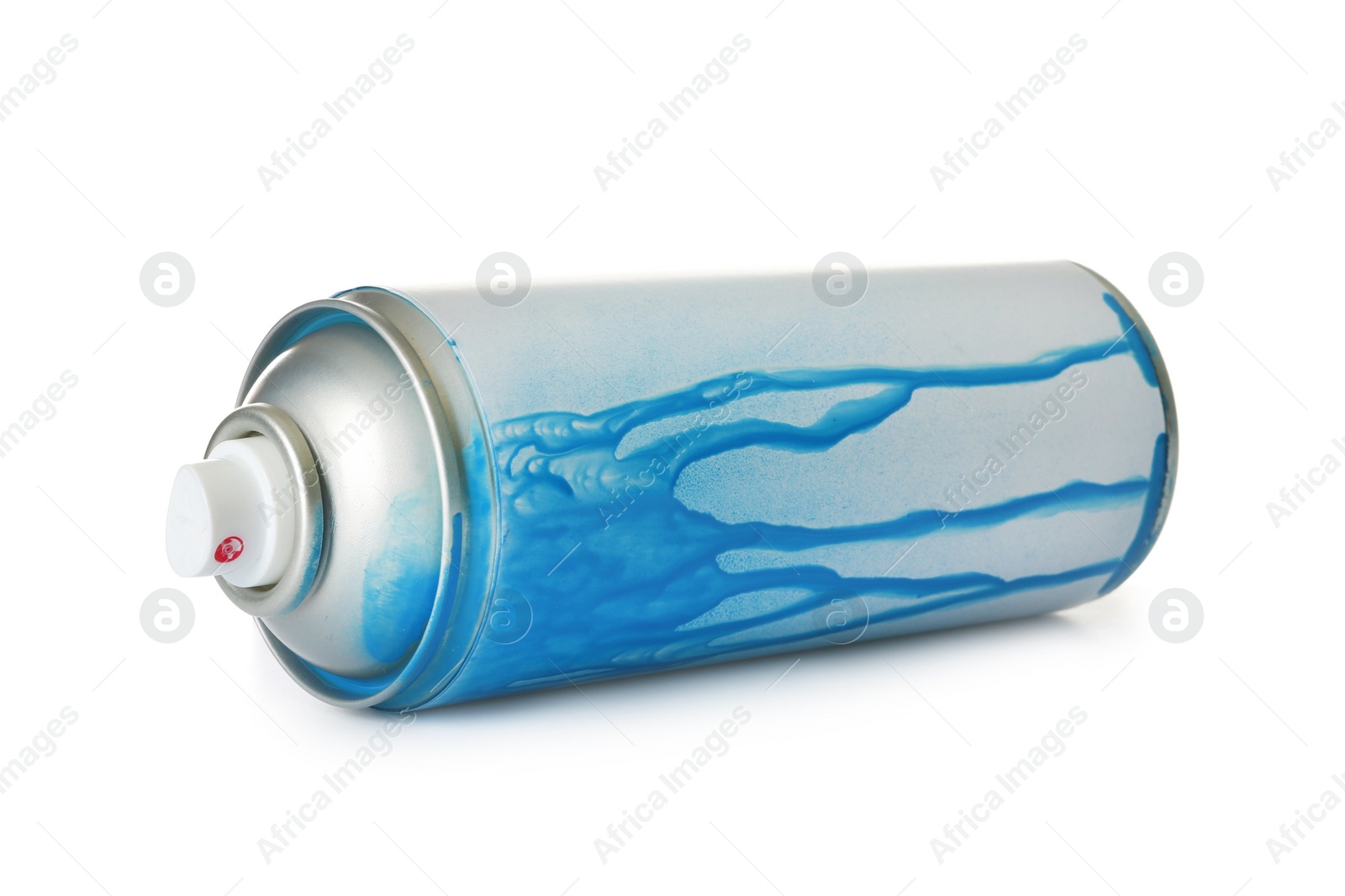 Photo of Used can of spray paint on white background