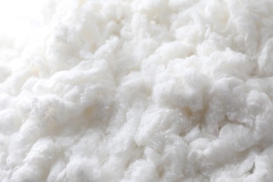 Photo of Soft clean cotton as background, closeup view