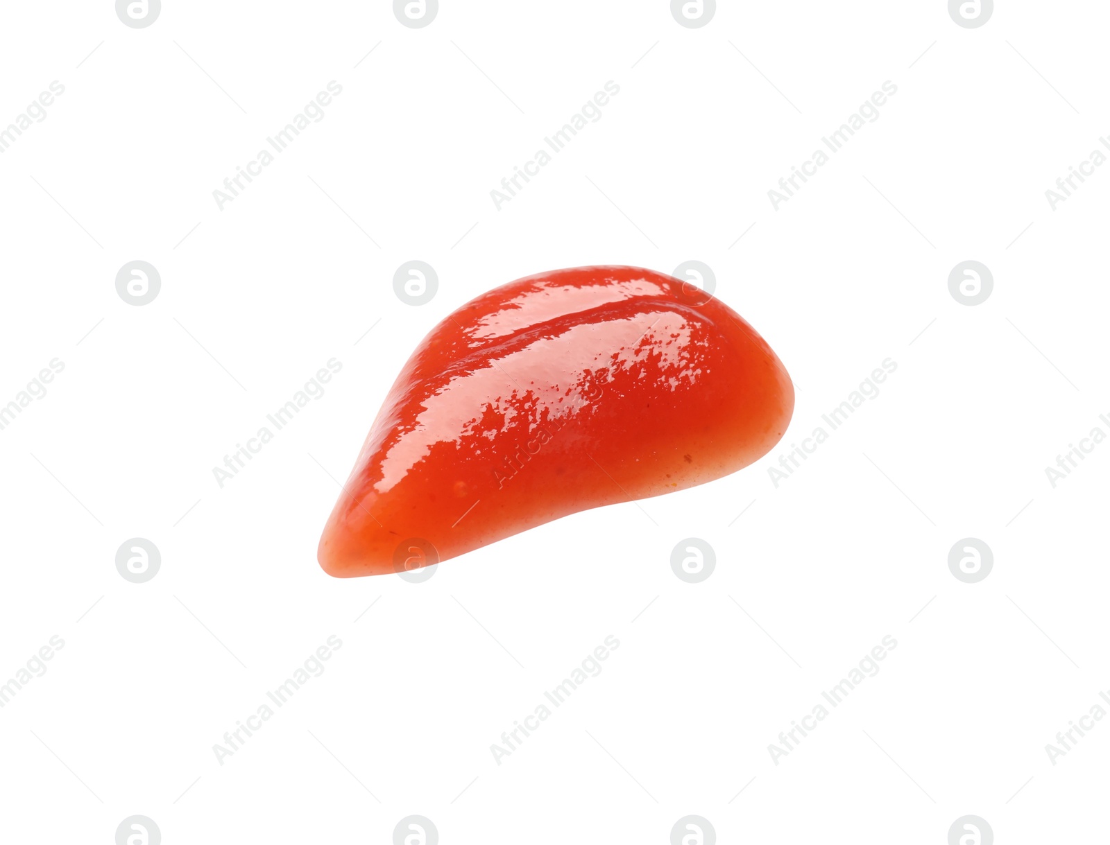 Photo of Smear of tasty ketchup isolated on white