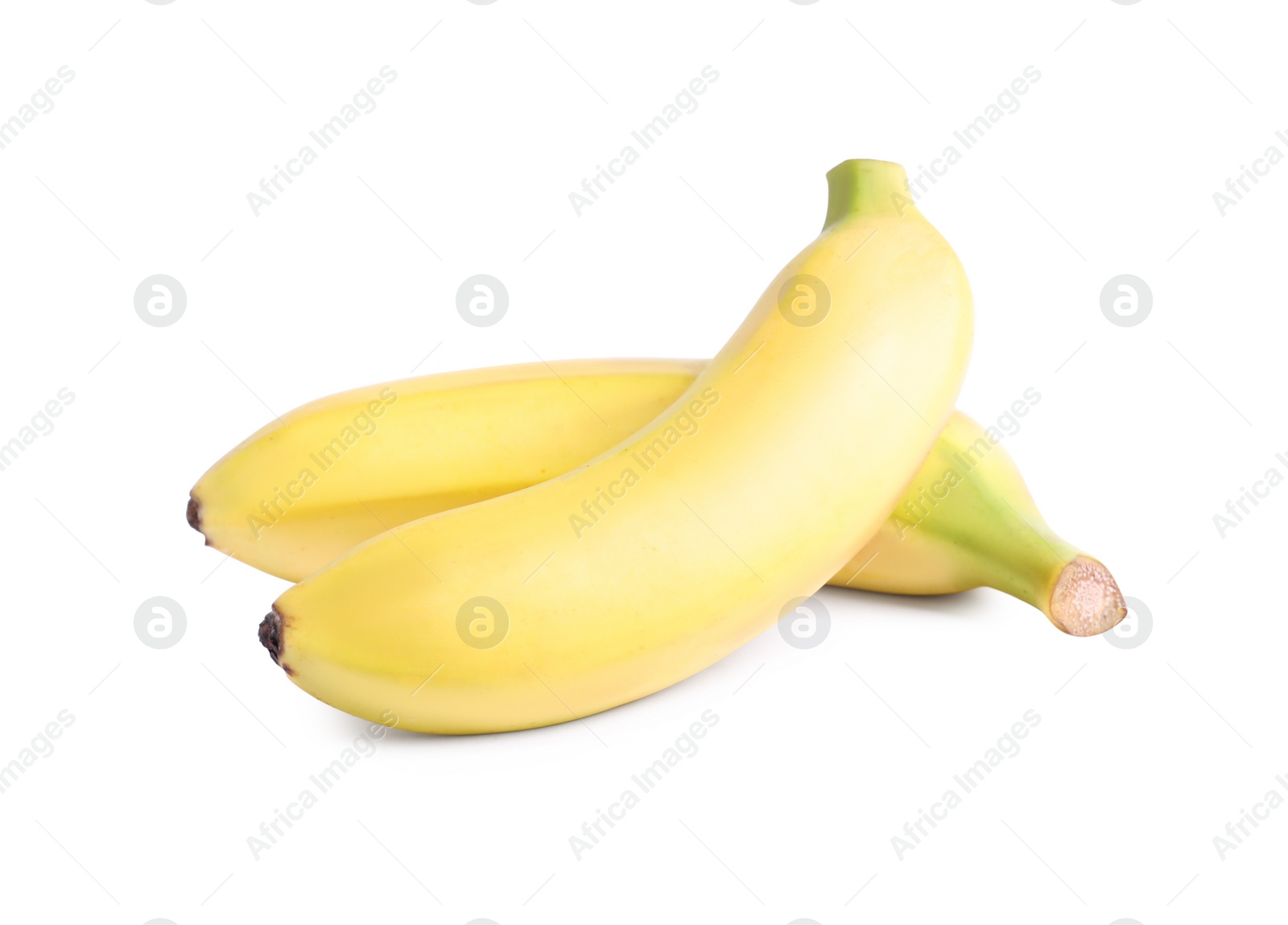 Photo of Sweet ripe baby bananas isolated on white